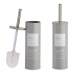 Toilet Brush Beauty Products White Grey Steel Plastic 9,5 x 37,5 x 9,5 cm