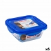 Cutie pentru prânz ermetică Pyrex Cook & Go 16,7 x 16,7 x 7 cm Albastru 850 ml Sticlă (6 Unități)