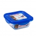 Cutie pentru prânz ermetică Pyrex Cook & Go 16,7 x 16,7 x 7 cm Albastru 850 ml Sticlă (6 Unități)