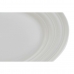 Piatto da pranzo DKD Home Decor Bianco Porcellana 27 x 27 x 2 cm