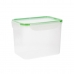 Hermetična Škatla za Malico Quid Greenery Prozorno Plastika (3,7 L) (Pack 4x)