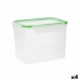 Hermetična Škatla za Malico Quid Greenery Prozorno Plastika (3,7 L) (Pack 4x)