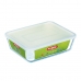 Rechthoekige lunchbox met deksel Pyrex Cook & Freeze 25 x 20 cm Transparant Siliconen Glas 2,6 L (6 Stuks)