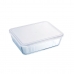Pravokotna Škatla za Malico s Pokrovom Pyrex Cook & Freeze 25 x 20 cm Prozorno Silikon Steklo 2,6 L (6 kosov)