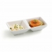 Snack tray Quid Select Ceramic White 15 x 7 cm (12 Units) (Pack 12x)