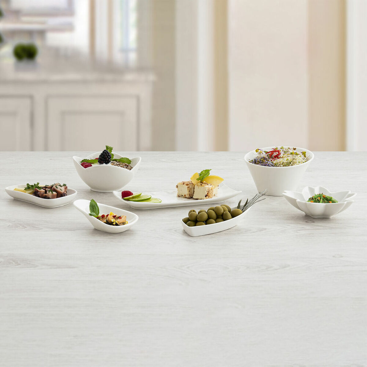 Tasting Set Quid Select White Ceramic (12 Units)