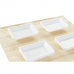 Set per Sushi DKD Home Decor Metallo Bambù Bianco Naturale Orientale 30 x 40 cm 28 x 22 x 2,5 cm (9 Pezzi)