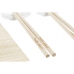 Sada na sushi DKD Home Decor Kov Bambus Bílý Přírodní Orientální 30 x 40 cm 28 x 22 x 2,5 cm (9 Kusy)