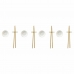 Sada na sushi DKD Home Decor Bambus Kamenina Bílý Přírodní Orientální 27,3 x 20,3 x 2,5 cm (12 kusů)