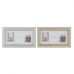 Photo frame DKD Home Decor Luxury Crystal polystyrene Golden Silver Traditional 46,5 x 2 x 28,5 cm (2 Units)