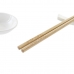 Sushiset DKD Home Decor Bambu Stengods Vit Naturell Orientalisk 27,3 x 20,3 x 2,5 cm (12 antal)