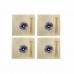 Conjunto de sushi DKD Home Decor 14,5 x 14,5 x 31 cm Azul Branco Grés Oriental (16 Peças)