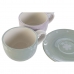 Piece Coffee Cup Set DKD Home Decor Blue White Green Lilac Metal 180 ml