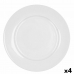 Flat plate Bidasoa Glacial Ala Ancha Ceramic White Ø 30 cm (Pack 4x)