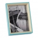Фото рамка Синий Светло-коричневый 3 x 22 x 17 cm Стеклянный Белый Деревянный MDF