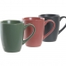 4 vnt. puodelių rinkinys DKD Home Decor Žalia Rožinė Natūralus Tamsiai pilka Keramikos dirbinys 160 ml 17 x 12 x 39 cm