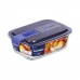 Hermetisk madkasse Luminarc Easy Box Blå Glas (6 enheder) (820 ml)