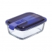 Герметичная коробочка для завтрака Luminarc Easy Box Синий Cтекло (6 штук) (820 ml)