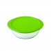 Cutie rotundă pentru prânz cu capac Pyrex Cook & Store 27 x 24 x 8 cm Verde 2,3 L Silicon Sticlă (6 Unități)