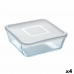 Fyrkantig matlåda med lock Pyrex Cook & Freeze 2 L 19 x 19 cm Transparent Silikon Glas (4 antal)