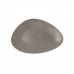 Flat plate Ariane Oxide Triangular Ceramic Grey (Ø 29 cm) (6 Units)