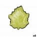 Tácka na chuťovky Quid List zelená Sklo (14 x 14,5 cm) (Pack 6x)