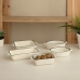 Pentola Quid Cocco Ovalada Ceramica Bianco (19 x 10,5 x 5 cm) (Pack 12x)