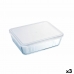 Rechthoekige lunchbox met deksel Pyrex Cook&freeze 28 x 23 x 10 cm 4,2 L Transparant Glas Siliconen (3 Stuks)