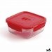Fiambrera Hermética Luminarc Pure Box Rojo 1,22 L Vidrio (6 Unidades)