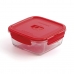 Hermetisk madkasse Luminarc Pure Box Rød 1,22 L Glas (6 enheder)