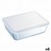 Pravokotna Škatla za Malico s Pokrovom Pyrex Cook & Freeze 19 x 14 x 5 cm 800 ml Prozorno Silikon Steklo (6 kosov)