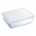 Rechthoekige lunchbox met deksel Pyrex Cook & Freeze 19 x 14 x 5 cm 800 ml Transparant Siliconen Glas (6 Stuks)