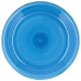 Flat Plate Quid Vita Azul Blue Ceramic Ø 27 cm (12 Units)