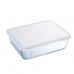 Obdélníkový svačinový box na zavírání Pyrex Cook & Freeze 22,5 x 17,5 x 6,5 cm 1,5 L Transparentní Silikonové Sklo (6 kusů)