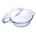 Ovnskål Ô Cuisine Ocuisine Vidrio Gjennomsiktig Glass 21,5 x 18 x 8,5 cm Med lokk (3 enheter)