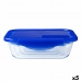 Cutie pentru prânz ermetică Pyrex Cook & Go Albastru 1,7 L 24 x 18 cm Sticlă (5 Unități)