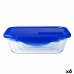 Boîte à lunch hermétique Pyrex Cook & Go 20,5 x 15,5 x 6 cm Bleu 800 ml verre (6 Unités)