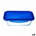 Hermetická obědová krabice Pyrex Cook&go 30 x 23 cm 3,3 L Obdélníkový Modrý Sklo (4 kusů)