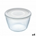 Cutie rotundă pentru prânz cu capac Pyrex Cook & Freeze 1,6 L 17 x 17 x 12 cm Transparent Silicon Sticlă (4 Unități)