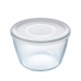Cutie rotundă pentru prânz cu capac Pyrex Cook & Freeze 1,6 L 17 x 17 x 12 cm Transparent Silicon Sticlă (4 Unități)
