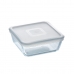 Square Lunch Box with Lid Pyrex Cook&freeze 850 ml 14 x 14 cm Transparent Glass Silicone (6 Units)