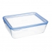 hermeetiline lõunasöögi karp Pyrex Pure Glass Läbipaistev Klaas (2,6 L) (4 Ühikut)
