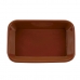 Serving Platter Raimundo Baked clay Ceramic Brown (35 x 25 x 6 cm) (4 Units)