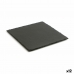Slate Effect Ceramic Tray Quid Gastro Fun Black (30 x 30 cm) (12 Units)
