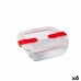 Cutie pentru prânz ermetică Pyrex Cook&heat 1 L 20 x 17 x 6 cm Roșu Sticlă (6 Unități)
