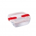 Hermetic Lunch Box Pyrex Cook&heat 1 L 20 x 17 x 6 cm Red Glass (6 Units)
