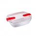 Hermetic Lunch Box Pyrex Cook&heat 1,1 L 24 x 15,5 x 7 cm Transparent Glass (5 Units)