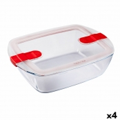 Hermetic Lunch Box Pyrex Pure Glass Transparent Glass (800 ml) (6