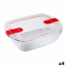 Hermetická obědová krabice Pyrex Cook & Heat 2,5 L Transparentní Sklo (4 kusů)