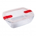 Hermetic Lunch Box Pyrex Cook & Heat 2,5 L Transparent Glass (4 Units)